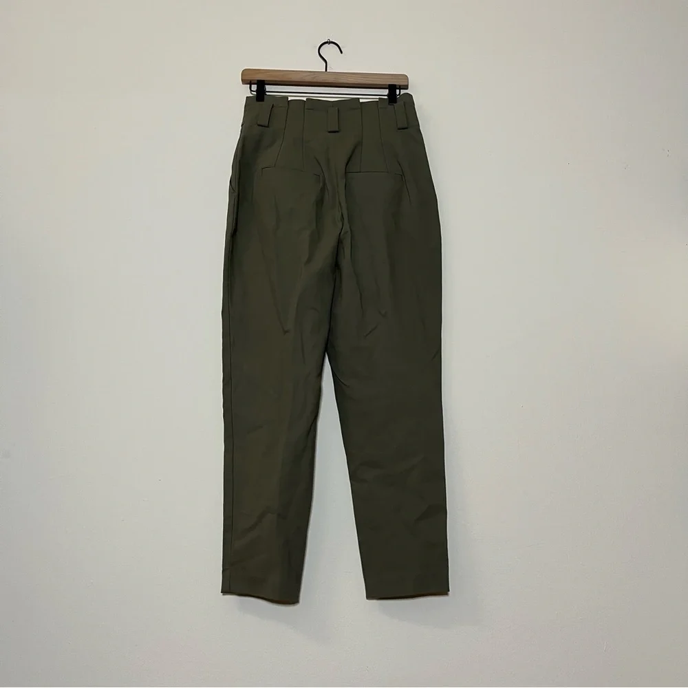 A.L.C. Diego Paperbag Pant in Olive Green Size 4 - Picture 5 of 8